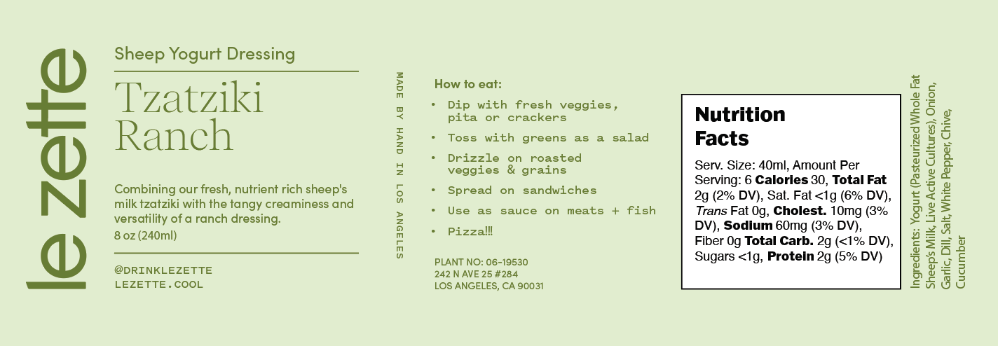 Tzatziki Ranch Dressing